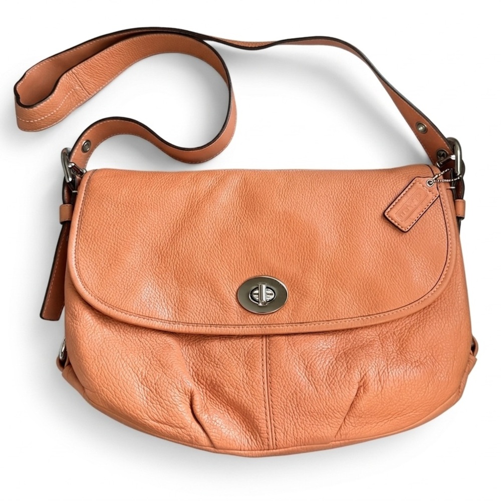 Coach Legacy Flap Convertible Shoulder Bag - Turn Lock - Orange